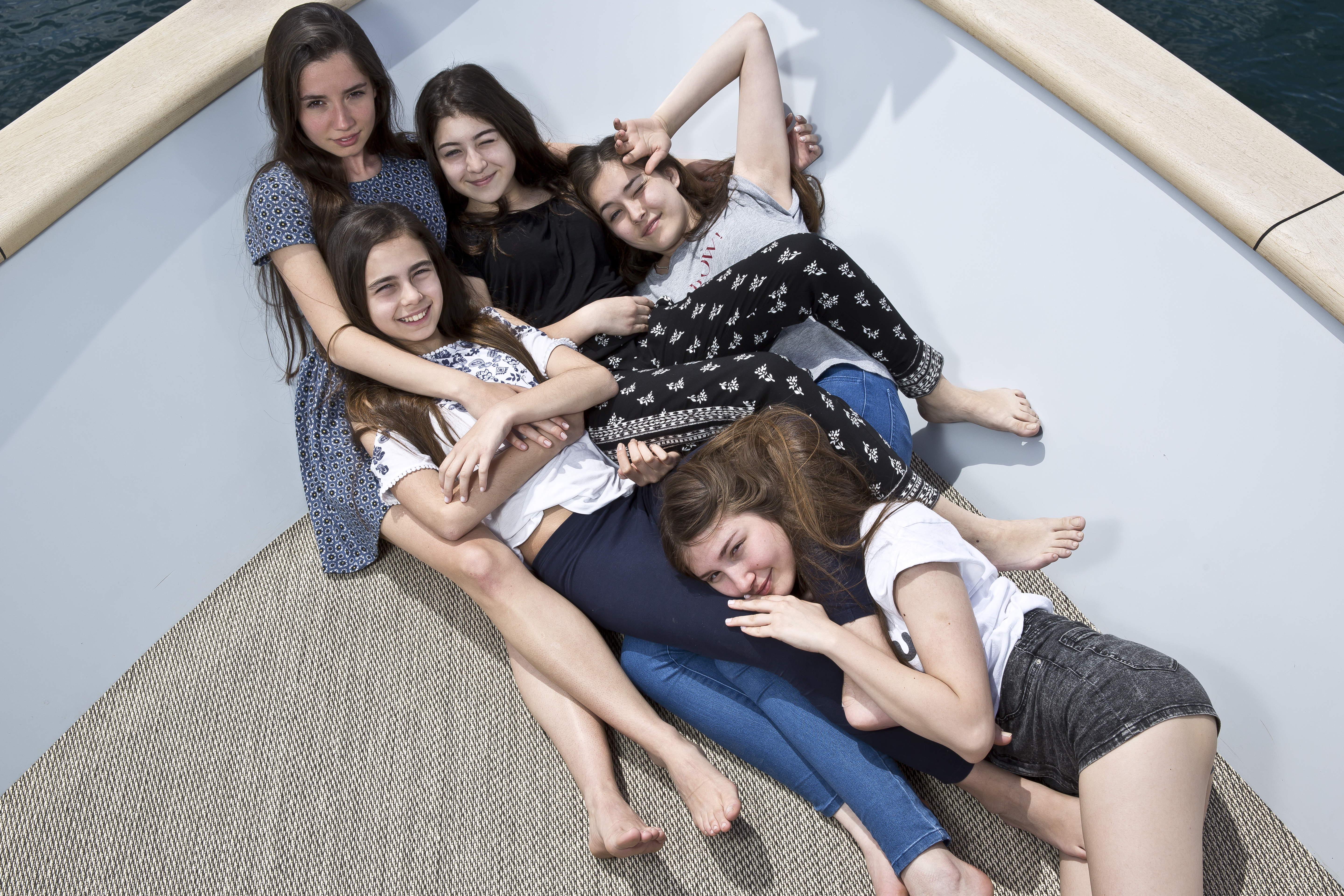 Les jeunes comédiennes de Mustang par Paul Blind, Cannes 2015