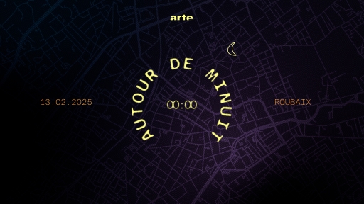 On voit l'affiche de la série : le titre sur le dessin d'une carte d'une ville.