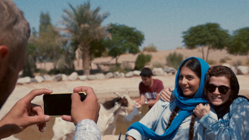 The four teenagers in the Iranian desert.