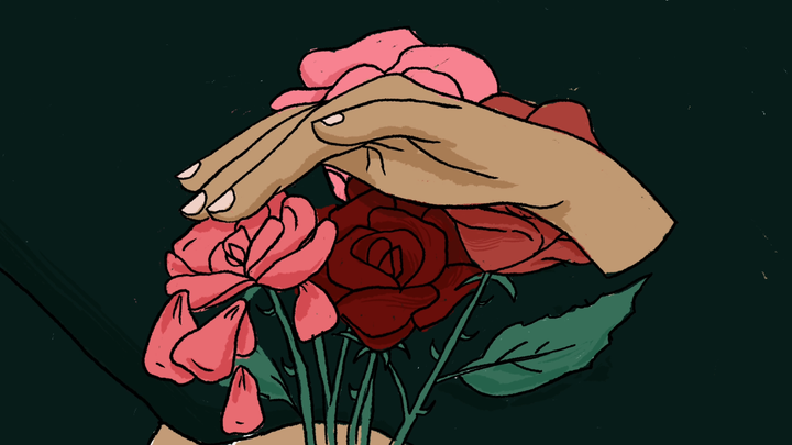 Illustration d'un bouquet de rose 
