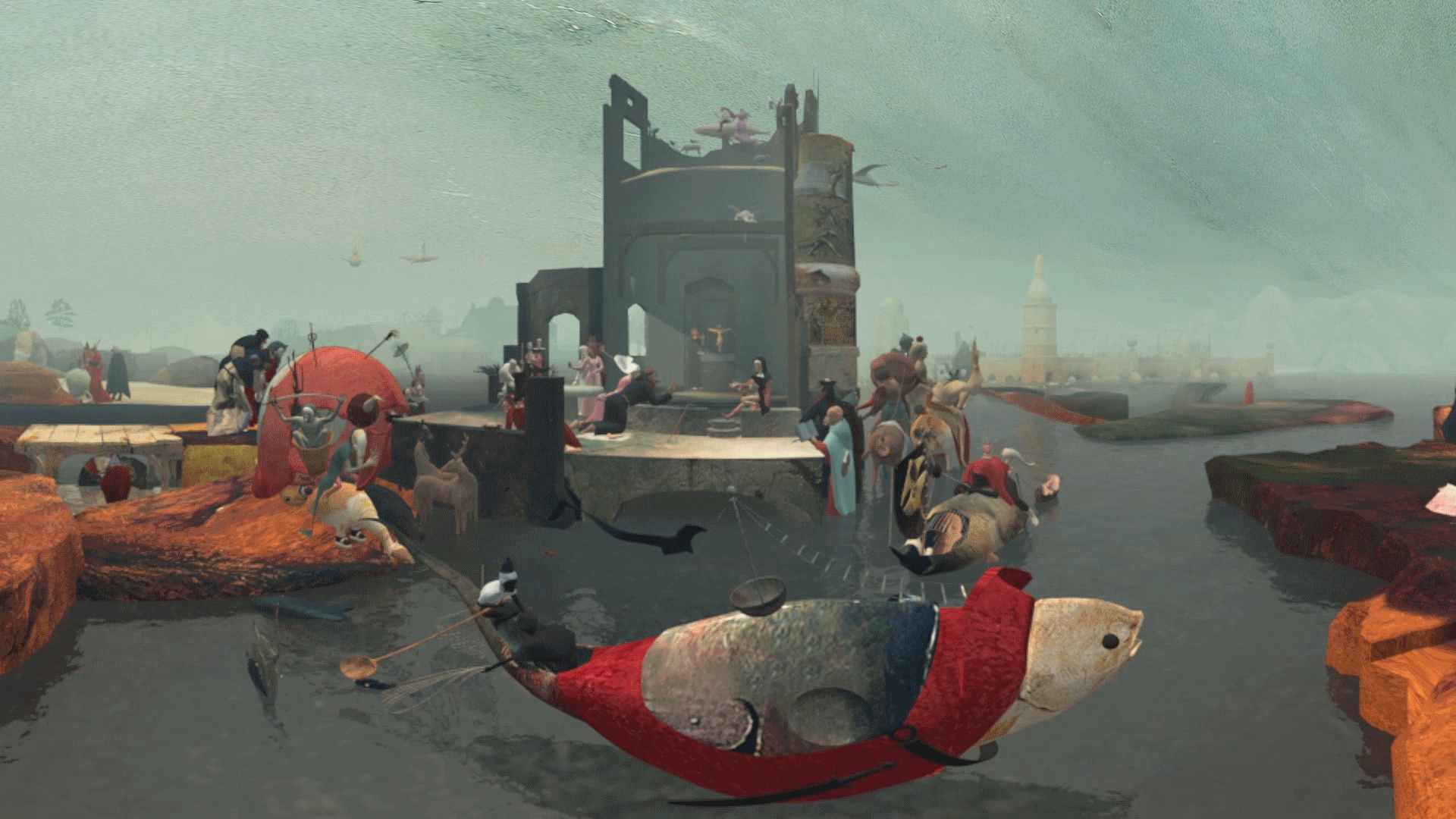 Triptyque Jérôme Bosch – La Tentation – Reproduction D'art Giclée Sur Toile