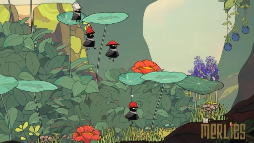 screenshot de merlies qui flottent dans les airs au milieu d'une forêt