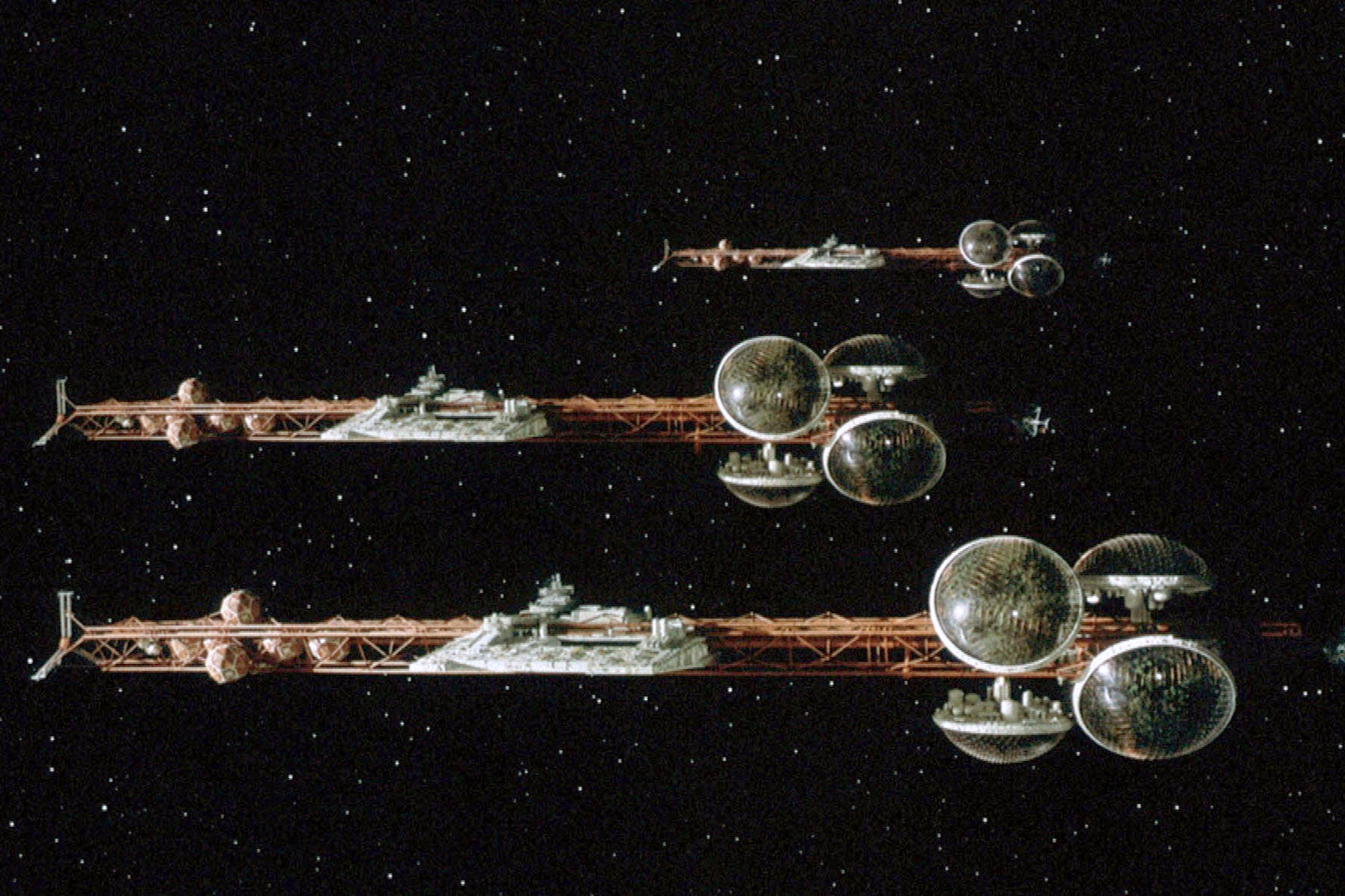 Zur ARTE-Sendung Science Fiction auf ARTE Lautlos im Weltraum 3: Im Weltraum werden die letzten Bäume und Pflanzen der Erde in Naturreservaten unter riesigen Glaskuppeln verwahrt. © 1972 Universal Pictures/All Rights Reserved Foto: ZDF Honorarfreie Verwendung nur im Zusammenhang mit genannter Sendung und bei folgender Nennung "Bild: Sendeanstalt/Copyright". Andere Verwendungen nur nach vorheriger Absprache: ARTE-Bildredaktion, Silke Wölk Tel.: +33 3 881 422 25, E-Mail: bildredaktion@arte.tv