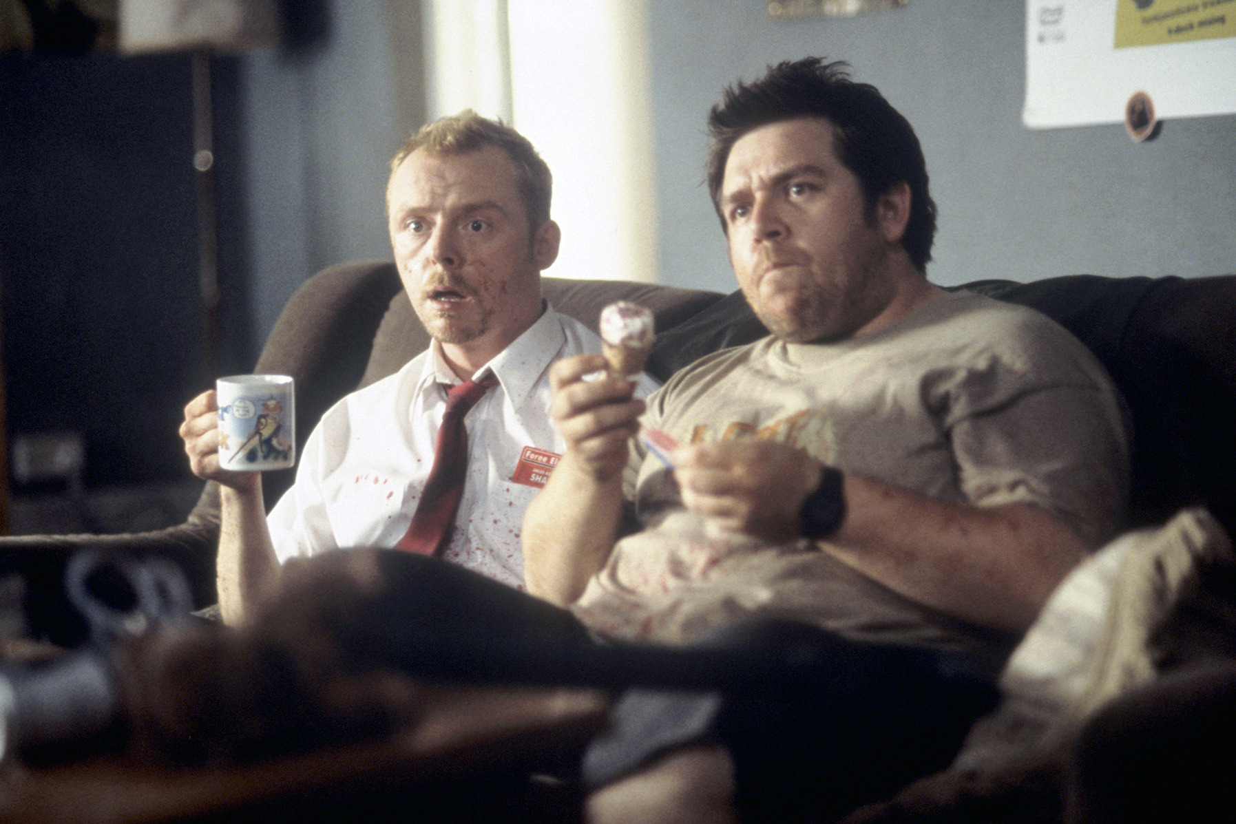 Simon Pegg et Nick Frost dans Shaun of the Dead de Edgar Wright