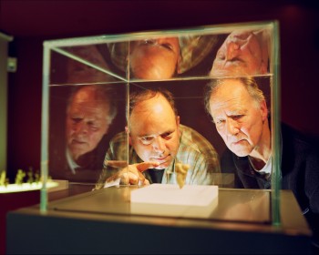 Nicolas Conard et Werner Herzog dans "La Grotte des rêves perdus".