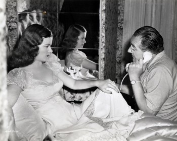 Joan Bennett et Fritz Lang sur le tournage de La Rue rouge (1945)