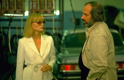 Michelle Pfeiffer et Brian De Palma sur le tournage de Scarface (1983)