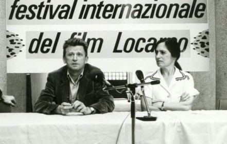 Jean-Marie Straub et Danièle Huillet au Festival del film Locarno (1984)