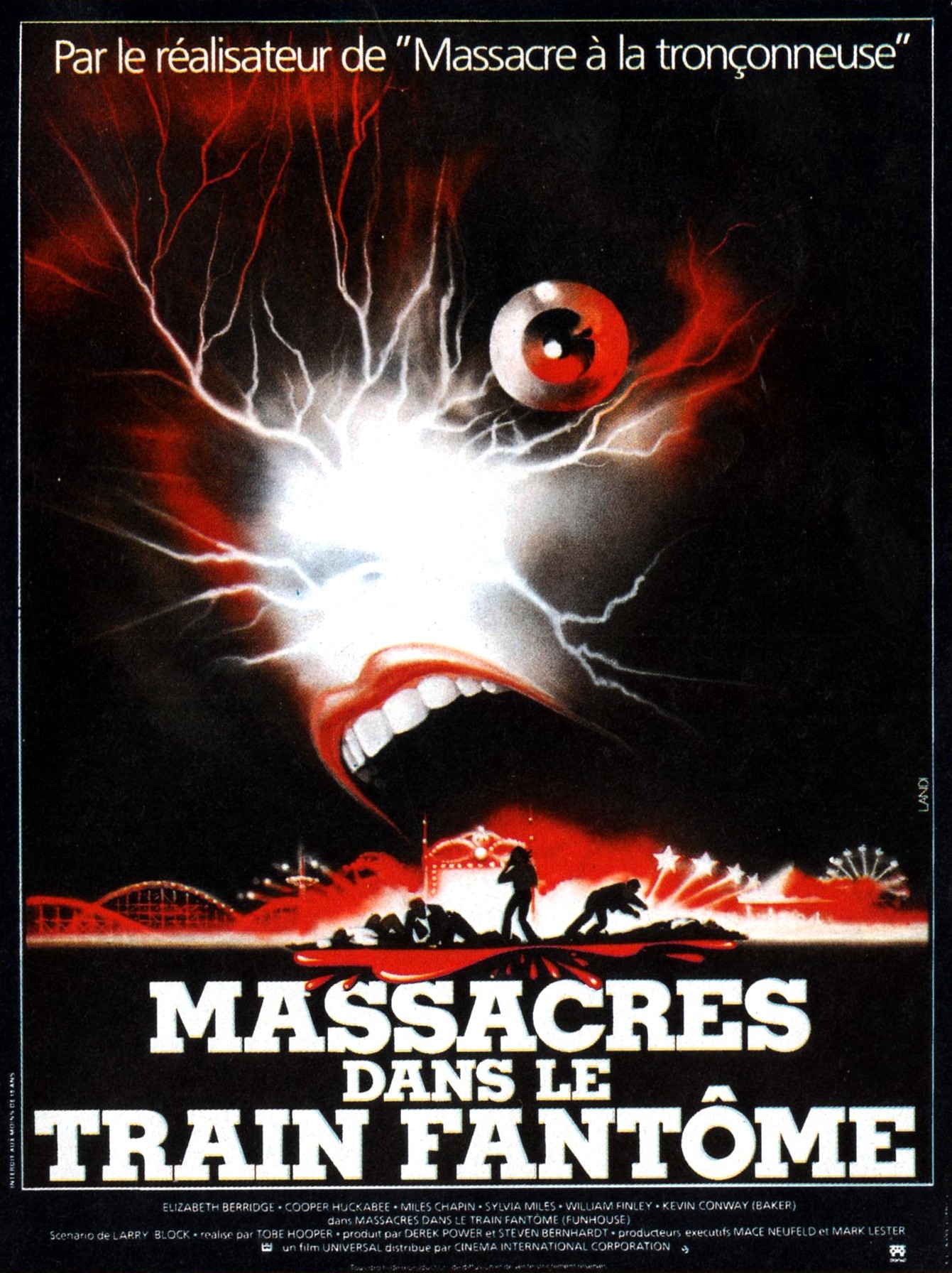 Affiche française de Massacres dans le train fantôme Affiche française de Massacres dans le train fantôme