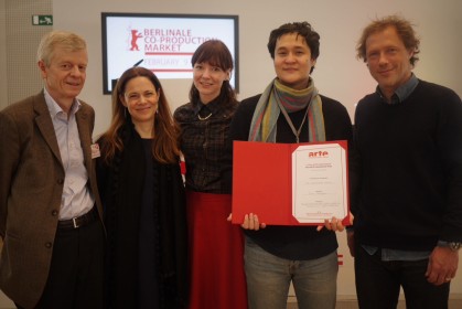 André de Margerie, Annamaria Lodato (ARTE International), Ana Vilgelmi, Emir Baigazin, Rémi Burah (ARTE France Cinéma)