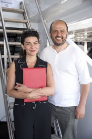 Nora Martirosyan et son producteur Dan Burlac © Paul Blind