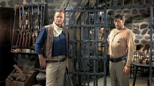 John Wayne et Robert Mitchum dans el Dorado de Howard Hawks