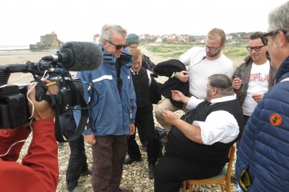 Bruno Dumont sur le tournage de Ma Loute