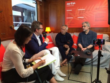 avec et Michael Dudok de Wit (La Tortue rouge) sur le bateau d'ARTE