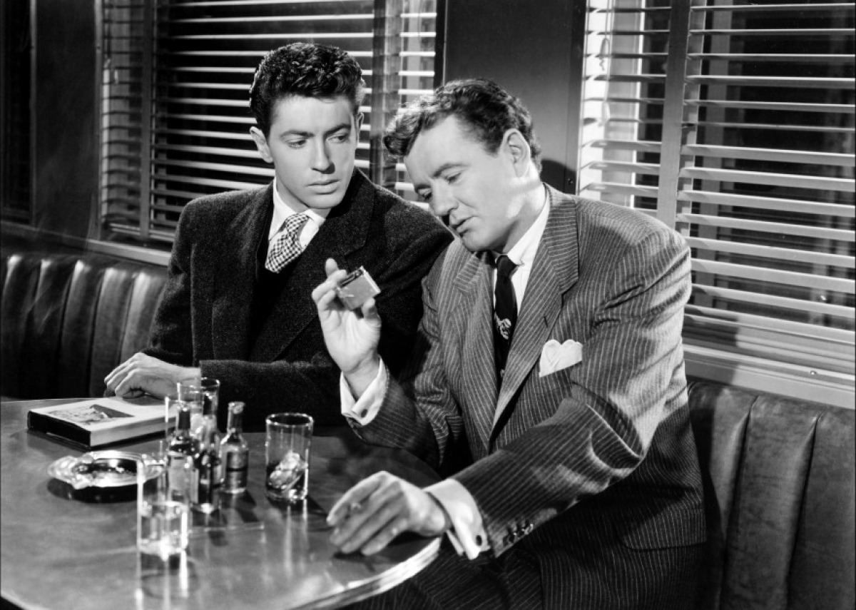 Farley Granger et Robert Walker dans L'Inconnu du Nord Express de Alfred Hitchcock