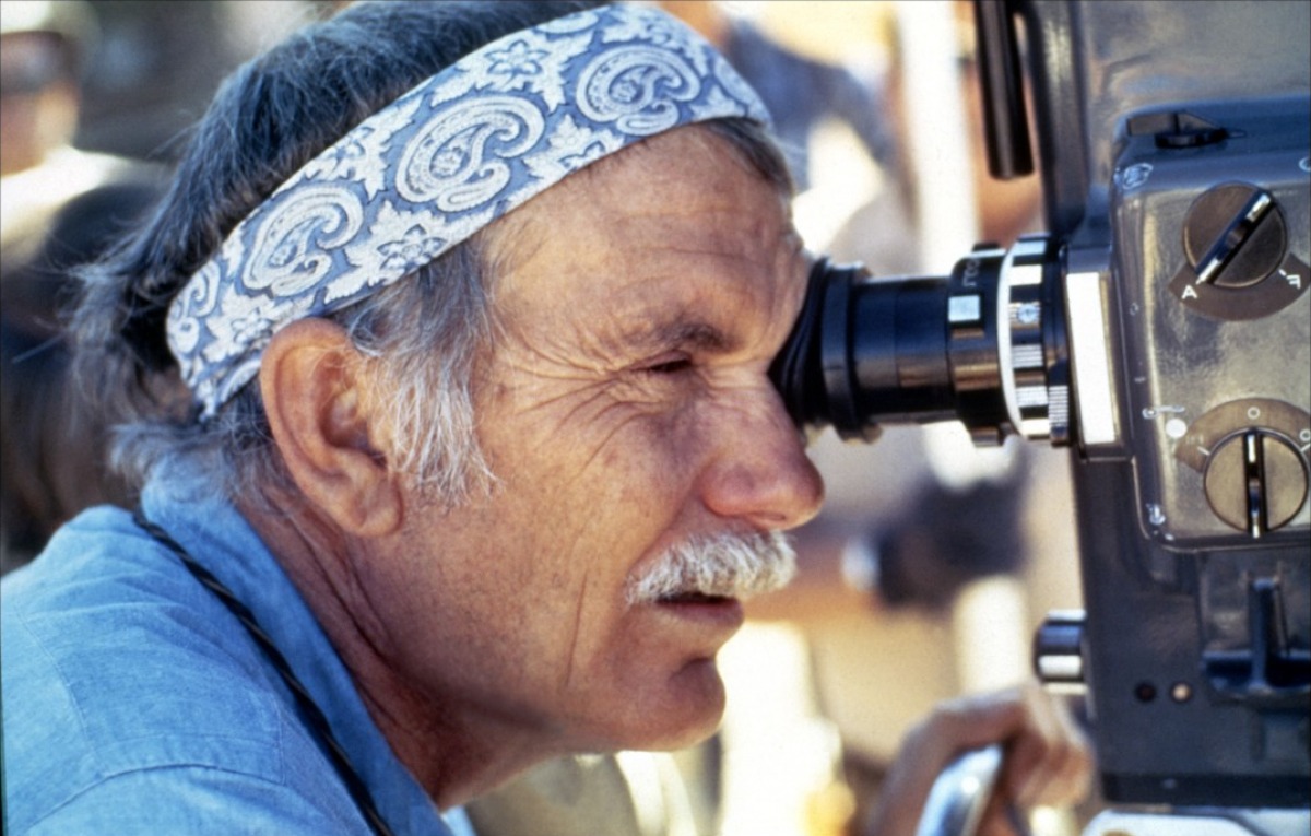 Sam Peckinpah (1924-1985) sur le tournage de Croix de fer en 1977