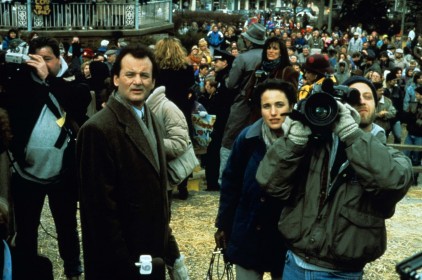 Bill Murray, Andie MacDowell et Chris Elliot dans Un jour sans fin